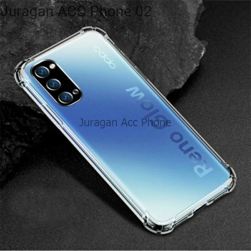 Case Anticrack Soft Case Bening Anti Shock Oppo Reno 4F Casing Silikon Anti Crack  Oppo Reno 4F Terb