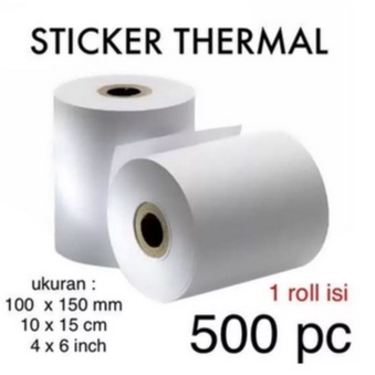 

Kertas Thermal Ukuran 100 x 150 mm A6 isi 500 Pcs - 500 Core