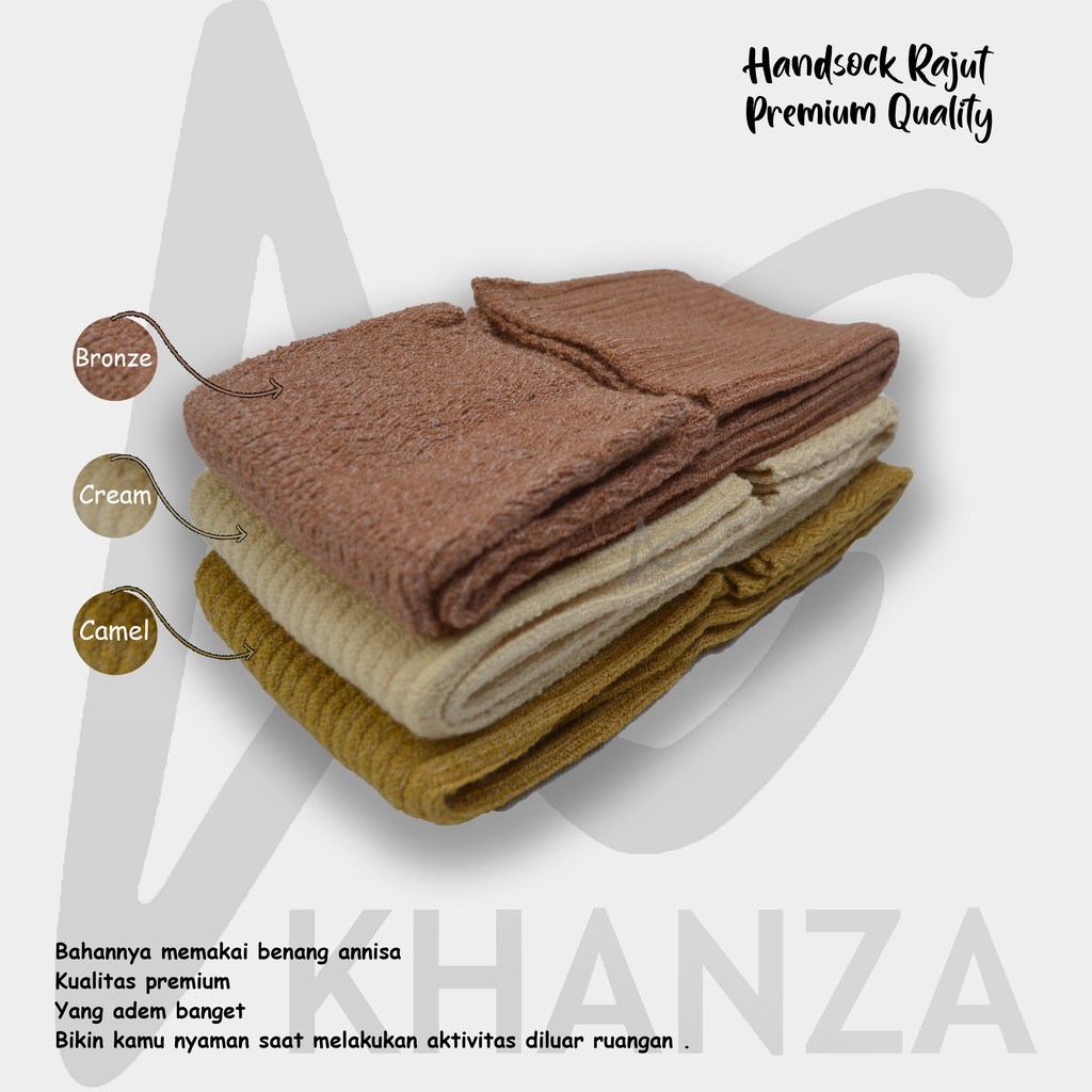 Handsock Rajut Jempol Premium Manset Tangan Rajut