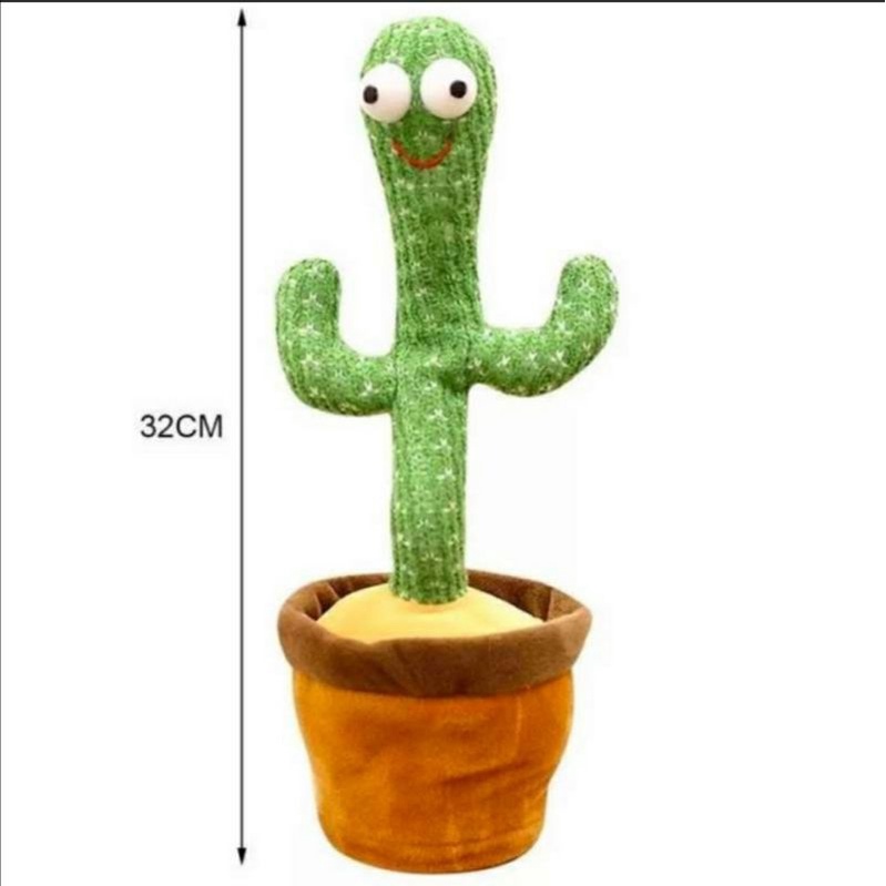 DANCING CACTUS / KAKTUS MENARI BISA BICARA VERSI CHARGER USB