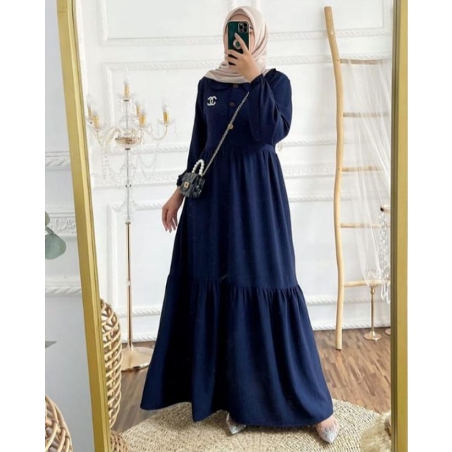 𝐏𝐆𝐌𝐓 •  CATELINE DRESS AIRFLOW CRINKLE GAMIS WANITA