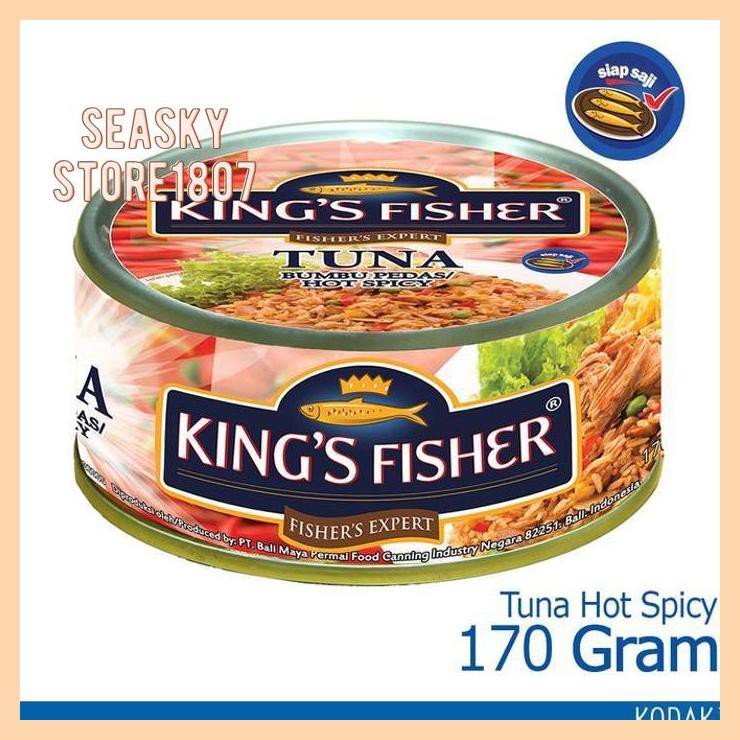 

[ KING'S FISHER TUNA CANNED HOT SPICY DAGING TUNA MAKANAN KALENG 170 G]