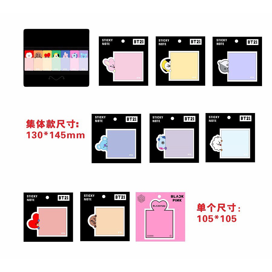 [BS] BISA COD KPOP BTS BT21 Sticky Note Memo Scrapbook-2