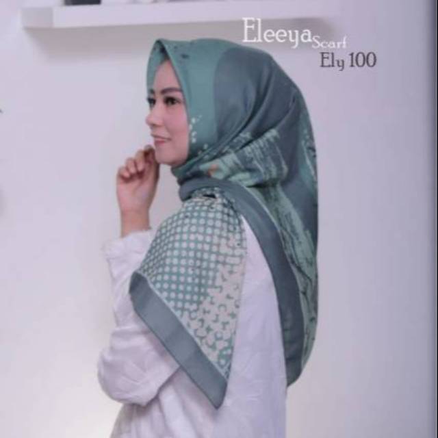 HIJAB SEGIEMPAT MOTIF ELY 100 || Eleeya Scarf