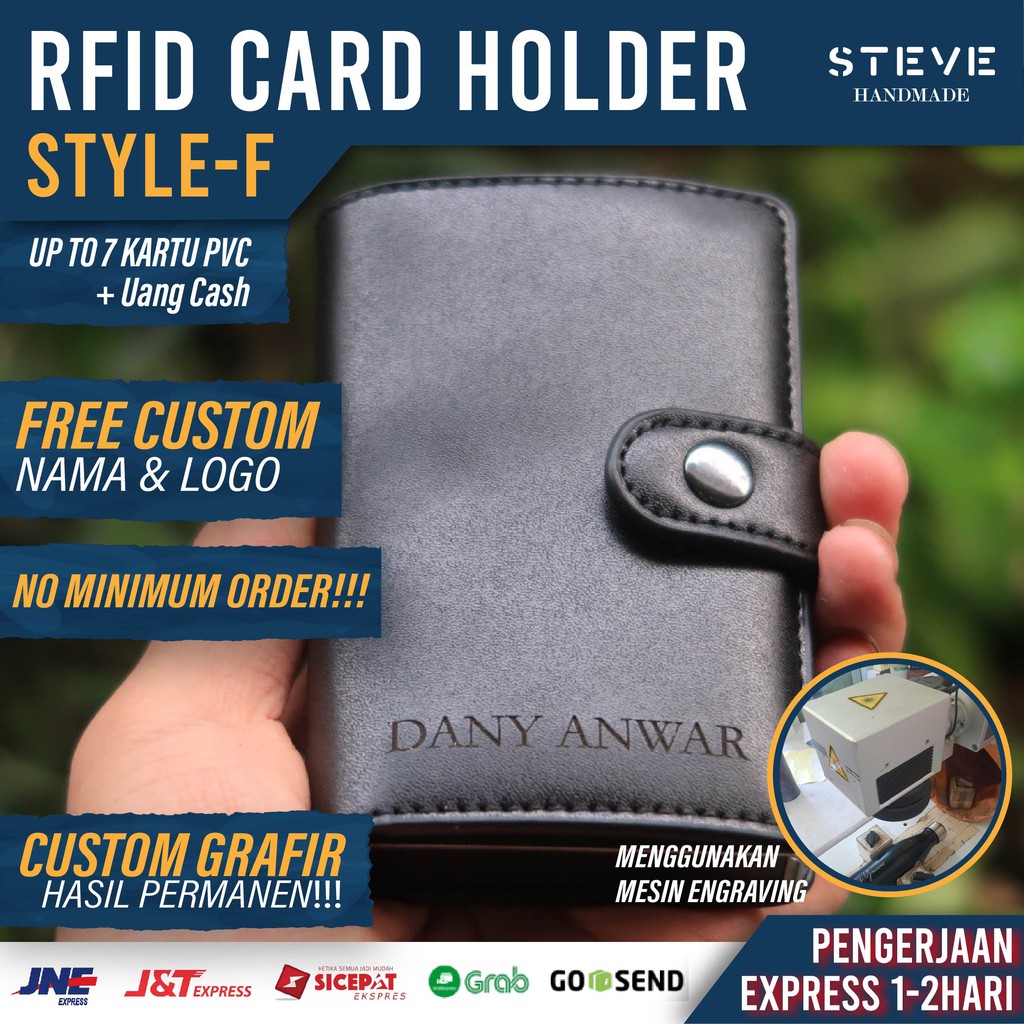 Dompet Kartu RFID Tempat Kartu Kredit Credit Card Holder Style F Custom