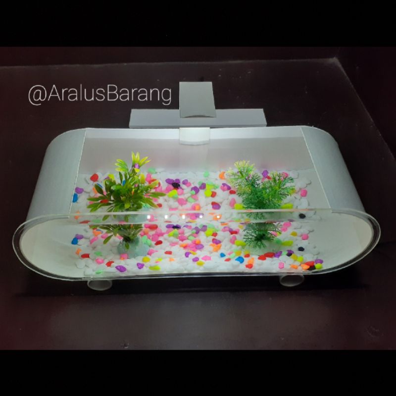 Aquarium Mini Fullset / Aquarium Akrilik / Aquarium Ikan Cupang