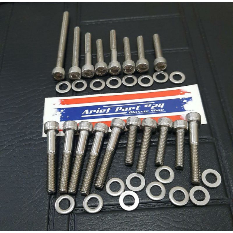 baut stanlise kalter kanan kiri RX king baut stanlis RX king kalter magnet kopling RX king set