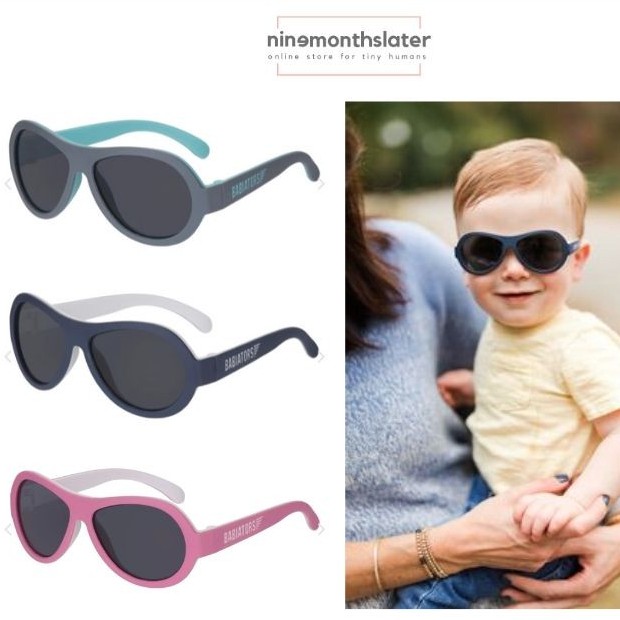 Babiators Two Tone Aviator Kacamata Hitam Anak Bayi Balita Toddler Sunnies Sunglasses Anti UV