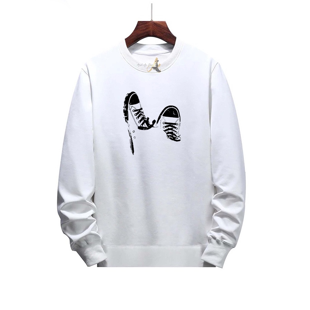 SWEATER OVERSIZE CREWNECK SEPATU STREETWEAR  SWEATSHIRT PRIA DAN WANITA