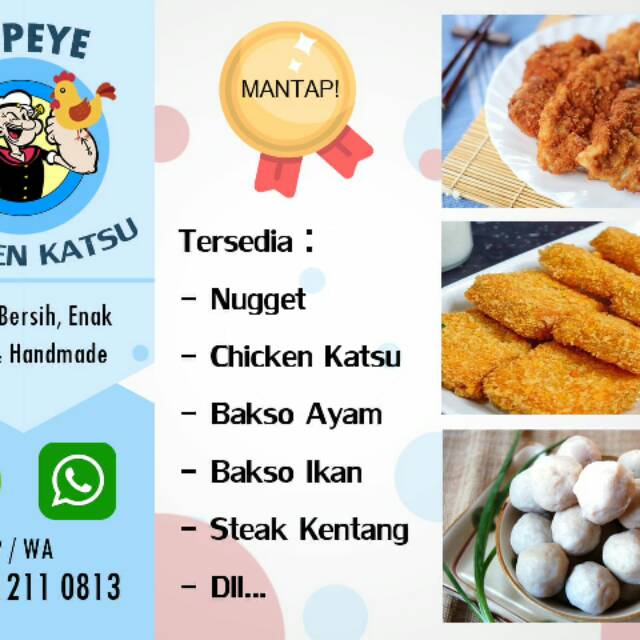 

Popeye chicken katsu & drum steak dll