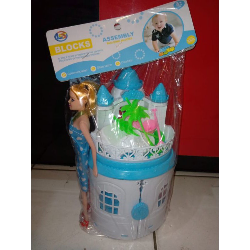 Mainan istana barbie mini