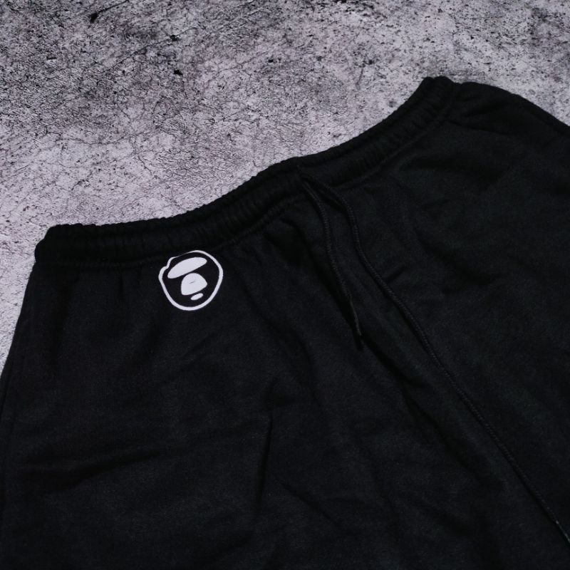 SHORT PANTS / CELANA PENDEK BAPE LOGO CAMO HITAM AUTHENTIC