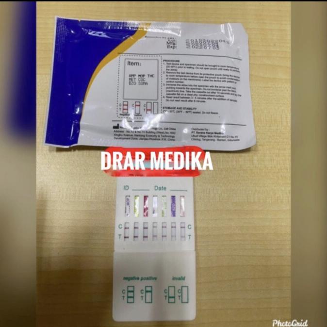 Alat Test Strip Narkoba- 7 Parameter + Pot Urin Murah Akurat Termurah
