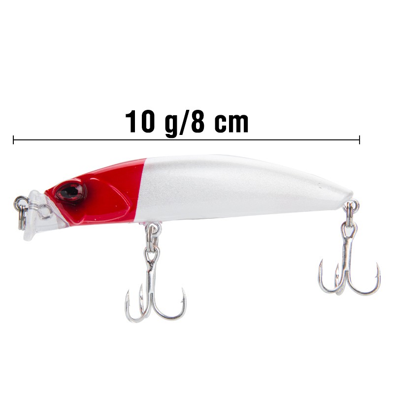 Alat Pancing Alat Pancing Murah Umpan Pancing Clouser Minnow 1PCS 8cm/10g Kail Pancing relix nusantara Heavy Sinking Minnow Umpan Pancing Buatan 3D Eyes Plastic Umpan Ikan Minnow Lure Umpan Mancing