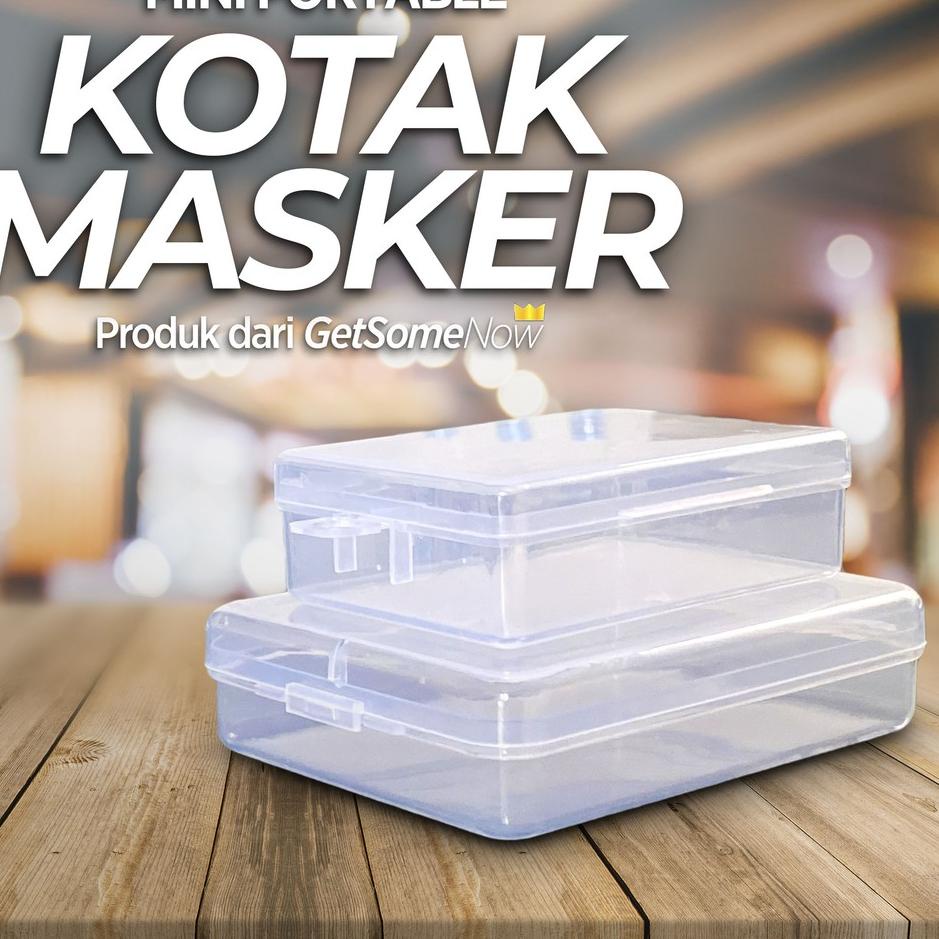 Terlaris Kotak Masker Kain Medis Mini Lipat Portable Penyimpanan Cewek Cowok mask storage box tempat