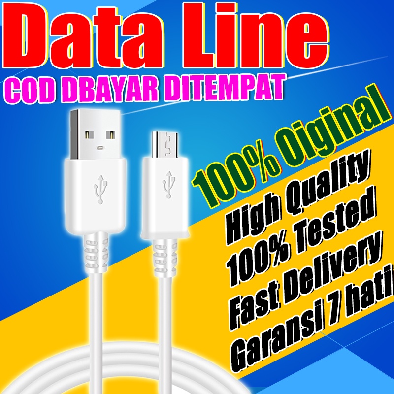 MICRO 1M Kabel Data Charger Fast Charging Cable kabel pengisian daya, kabel data pengisian daya flash 1M, kabel pengisian USB Android Ori, Original kabel pengisian cepat (Fast Charging)