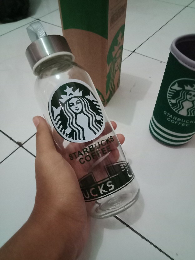 Botol Minum Starbucks + Pouch 300ml
