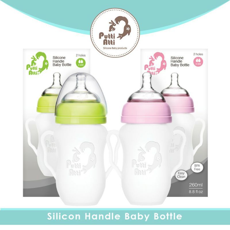 Putti Atti Silicone Handle Baby Bottle 260ml