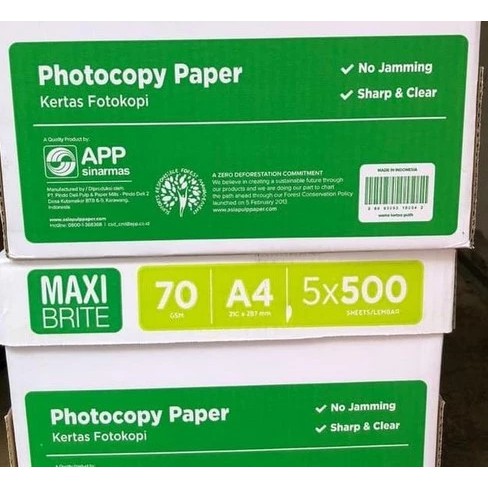 

PROMO HEMAT KERTAS A4 70GSM COPY PAPER MAXI BRITE GOSEND/GRAB ONLY - MAXI BRITE