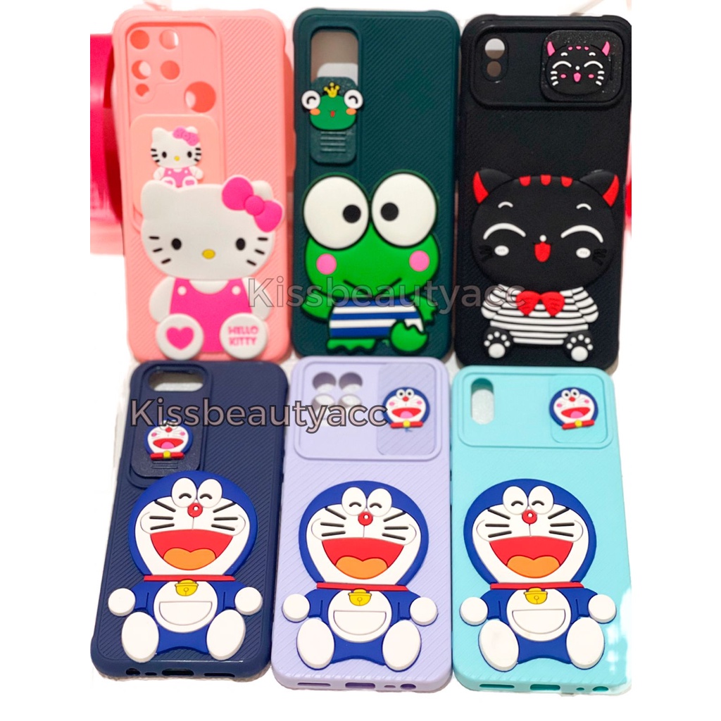 SOFTCASE BONEKA DISNEY + CAMERA SLIDE PROTECTOR XIAOMI REDMI NOTE 11 PRO/NOTE 11 PELINDUNG HAPE LUCU