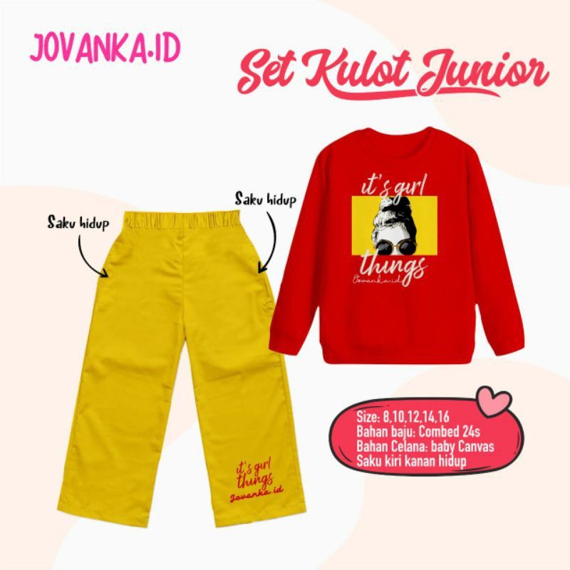 Baju Remaja | Setelan Kulot Jovanka.id