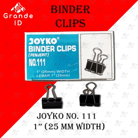 

BINDER CLIPS JOYKO NO 111 25 MM 1 INCH