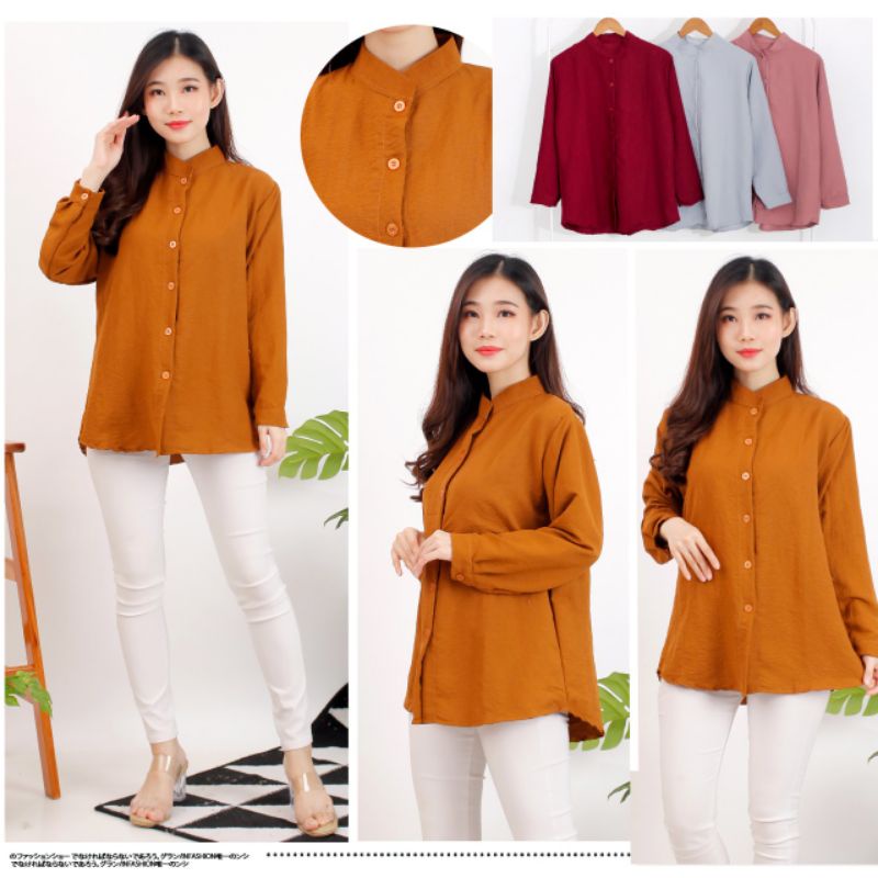 Kemeja polos Crinkle Premium | Crinkle import