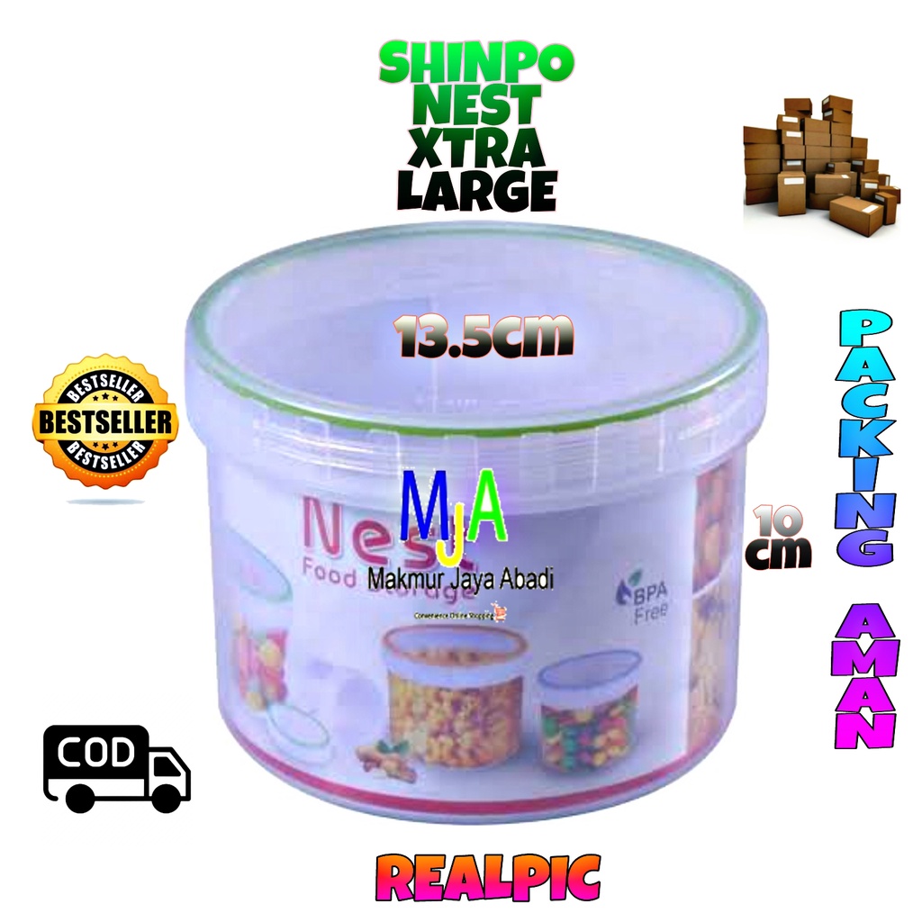 ( BISA COD ) PROMO Shinpo SIP-351 Nest Series / Toples Plastik Polos / Tempat Cemilan / Food Storage / Wadah Makanan