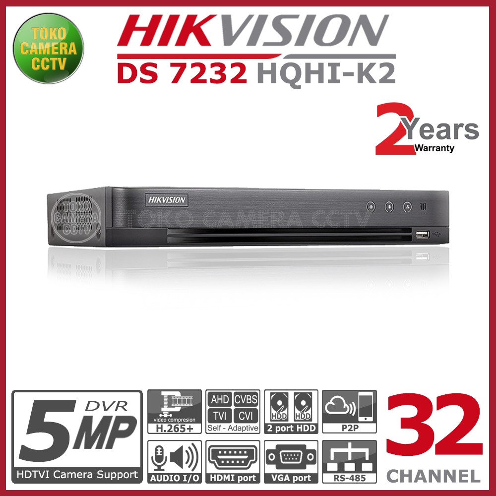 Dvr Hikvision 32 Channel Ds 7232hqhi K2 Shopee Indonesia