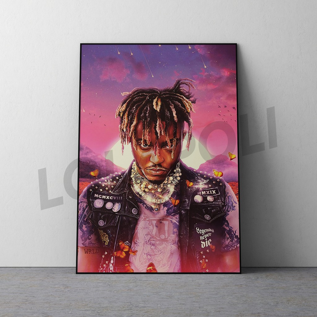 Hiasan Dinding Poster Kayu - Juice WRLD Legends Never Die