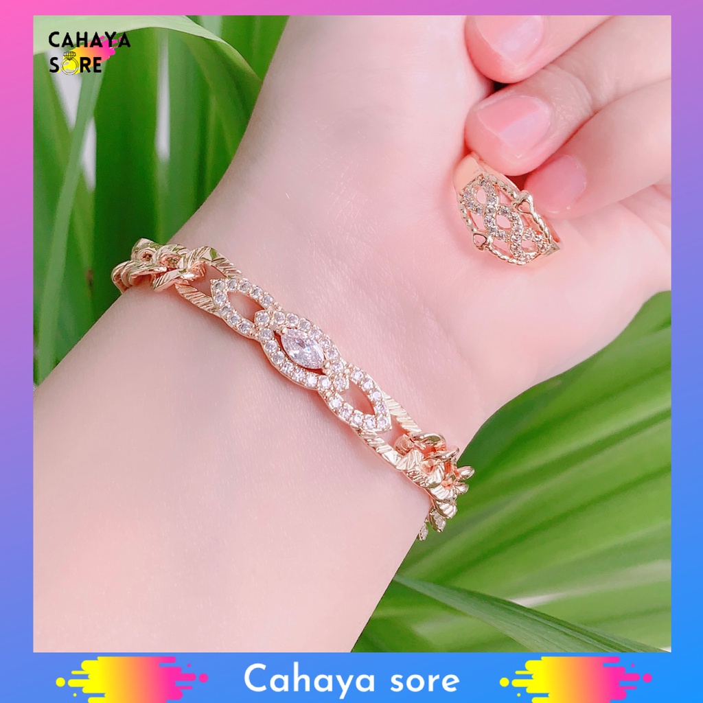 Gelang Xuping Permata Pita Free Cincin GFC03