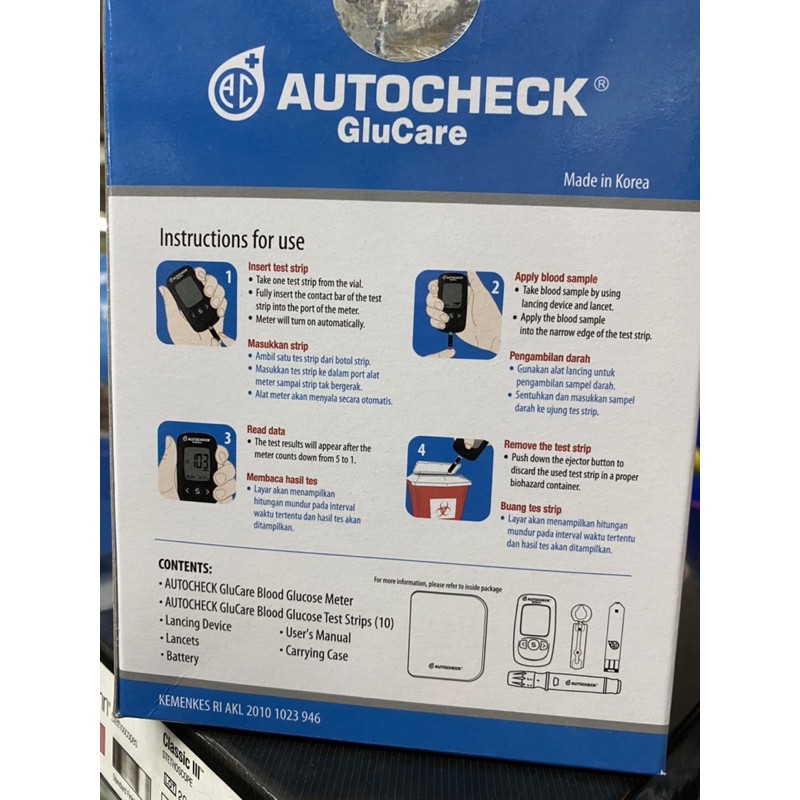 Alat Autocheck Glucare/Alat autocheck khusus gula/Alat test gul darah murah bergaransi