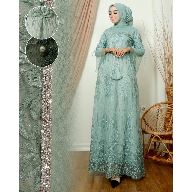 GAMIS AMANDA NOVIE -  GAMIS MODERN - GAMIS TERBARU - GAMIS KONDANGAN - GAMIS KEBAYA MODERN - KEBAYA MODERN - KEBAYA TULLE