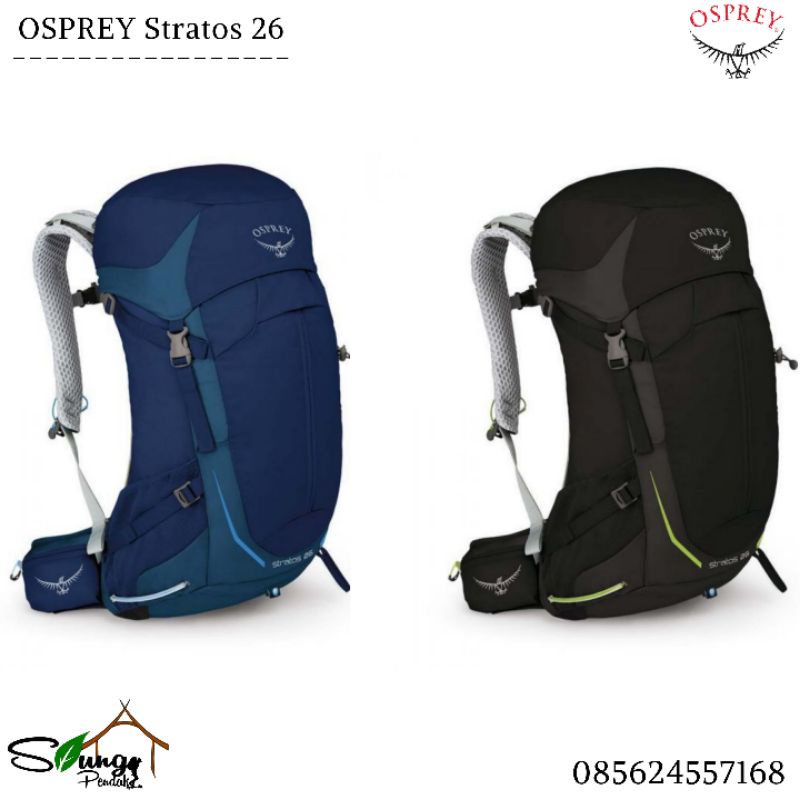 Tas Harian / Backpack Osprey Stratos 26 Include Rain Cover Original Best Seller