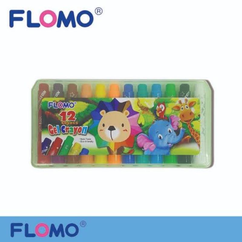 CRAYON OIL PASTEL FLOMO 12 WARNA crayon