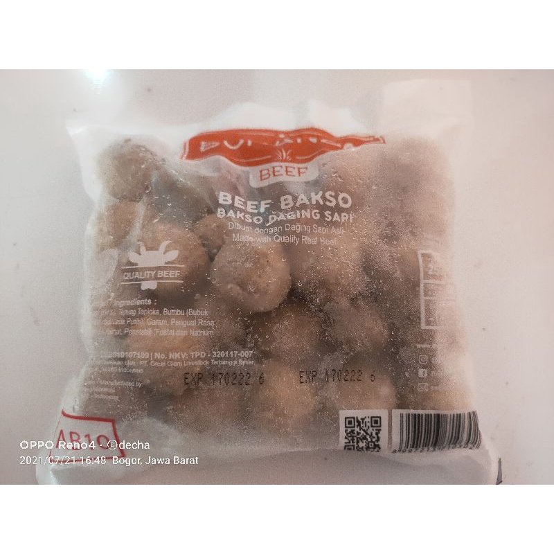 BONANZA BAKSO SAPI AB10 250GR