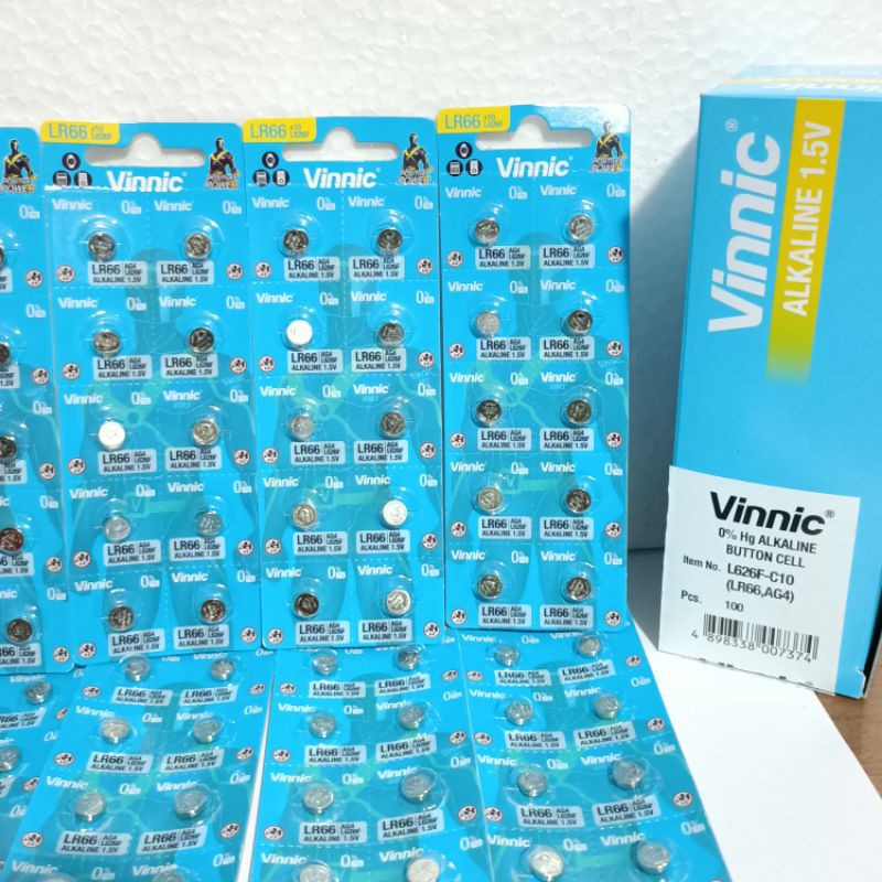 batre jam tangan LR 626 / 377 / AG 4 VINIC  original Hg free harga perbiji LR66 ALALINE VINNIC ORIGINAL VINNIC