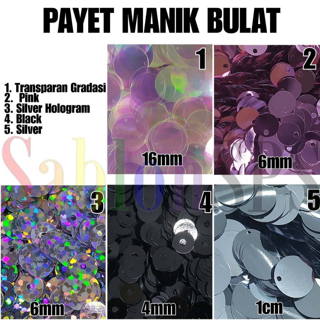 MANIK-MANIK PAYET JAHIT MOTIF BULAT