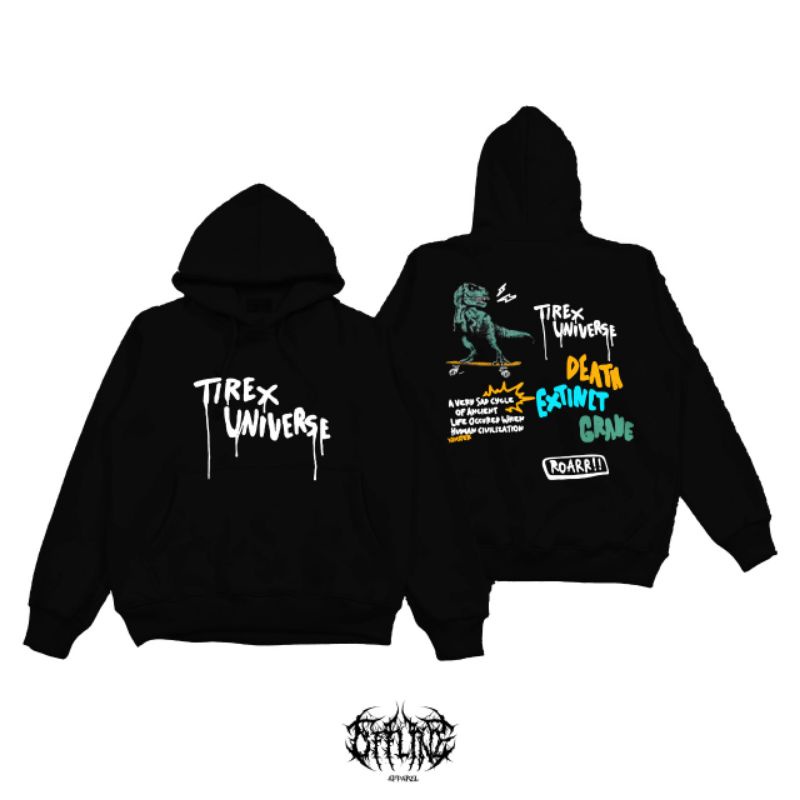 OFFLINE Hoodie Jumper TIREX UNIVERSE / hoodie cowok cewek tebal ori / hoodie kece aesthetic / hoodie cowok cewek keren / hoodie cowok distro