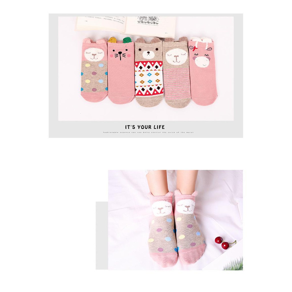 Kaos Kaki Wanita Karakter Motif Cute Lucu Unik Import SCH011