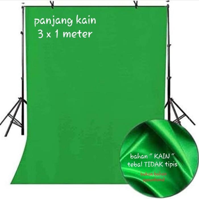 kain green screen ukuran 3 x 1 meter/kain green screen untuk youtuber