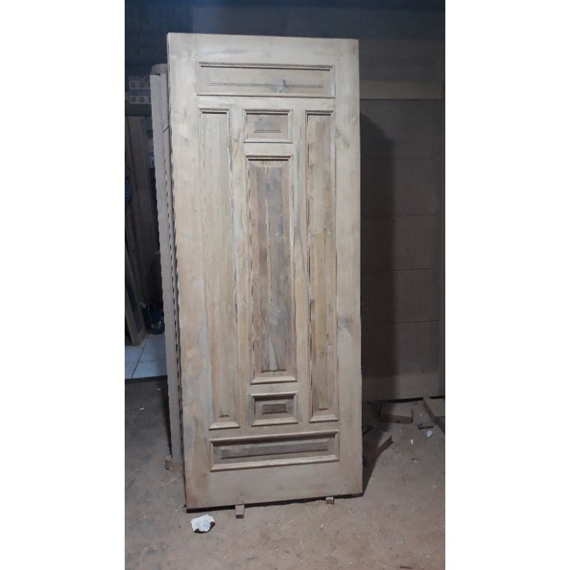 kusen pintu kayu jati super tua padat
