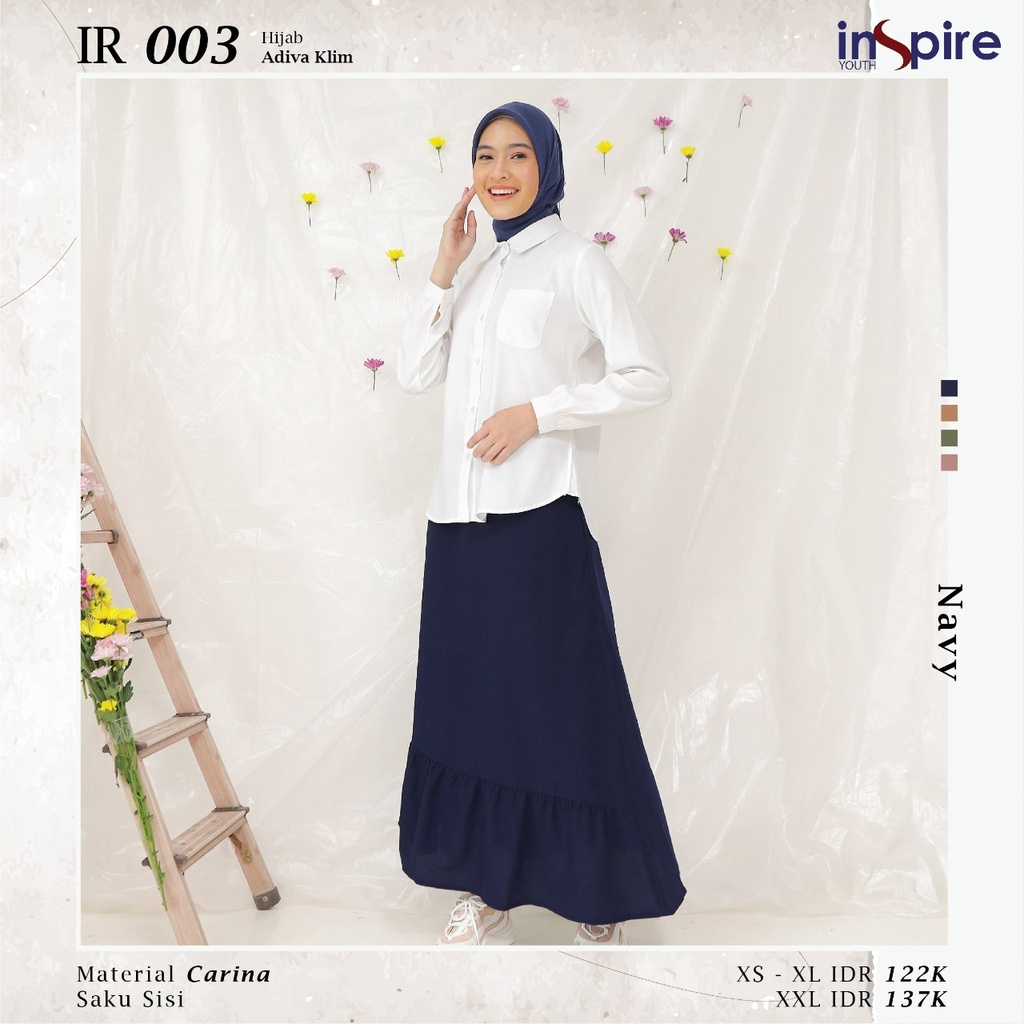 Inspire Rok IR 003 Bawahan Polos Bahan Carina Model Simple by youth inspire