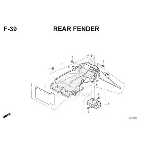 COVER SEAT LOCK / TUTUP DUDUKAN KUNCI JOK BELAKANG BEAT FI 2012 2013 2014 2015  K25 ORIGINAL