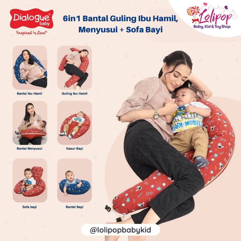 DIALOGUE 6IN1 BANTAL GULING IBU HAMIL, MENYUSUI DAN SOFA BAYI