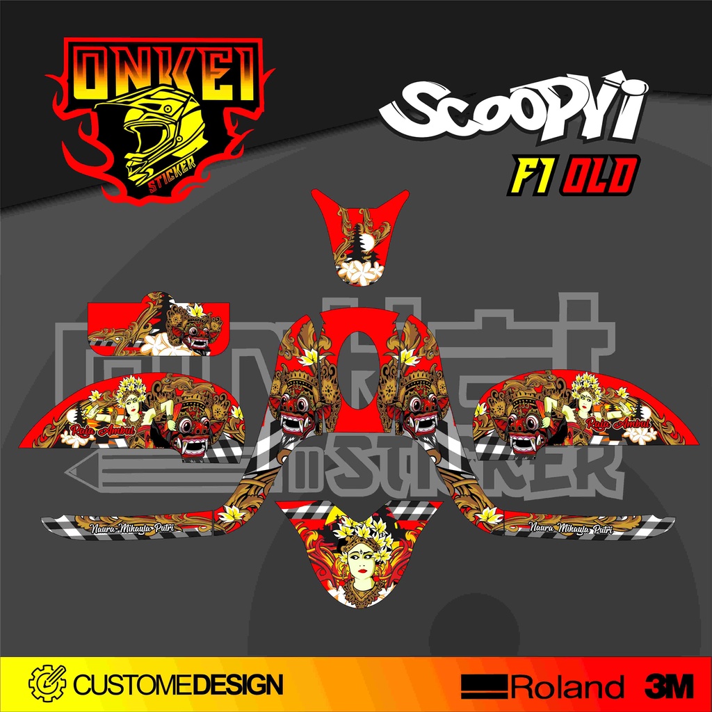 DECAL STICKER SCOOPY FI OLD SF1