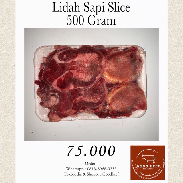 

Lidah Sapi Slice 500 Gram