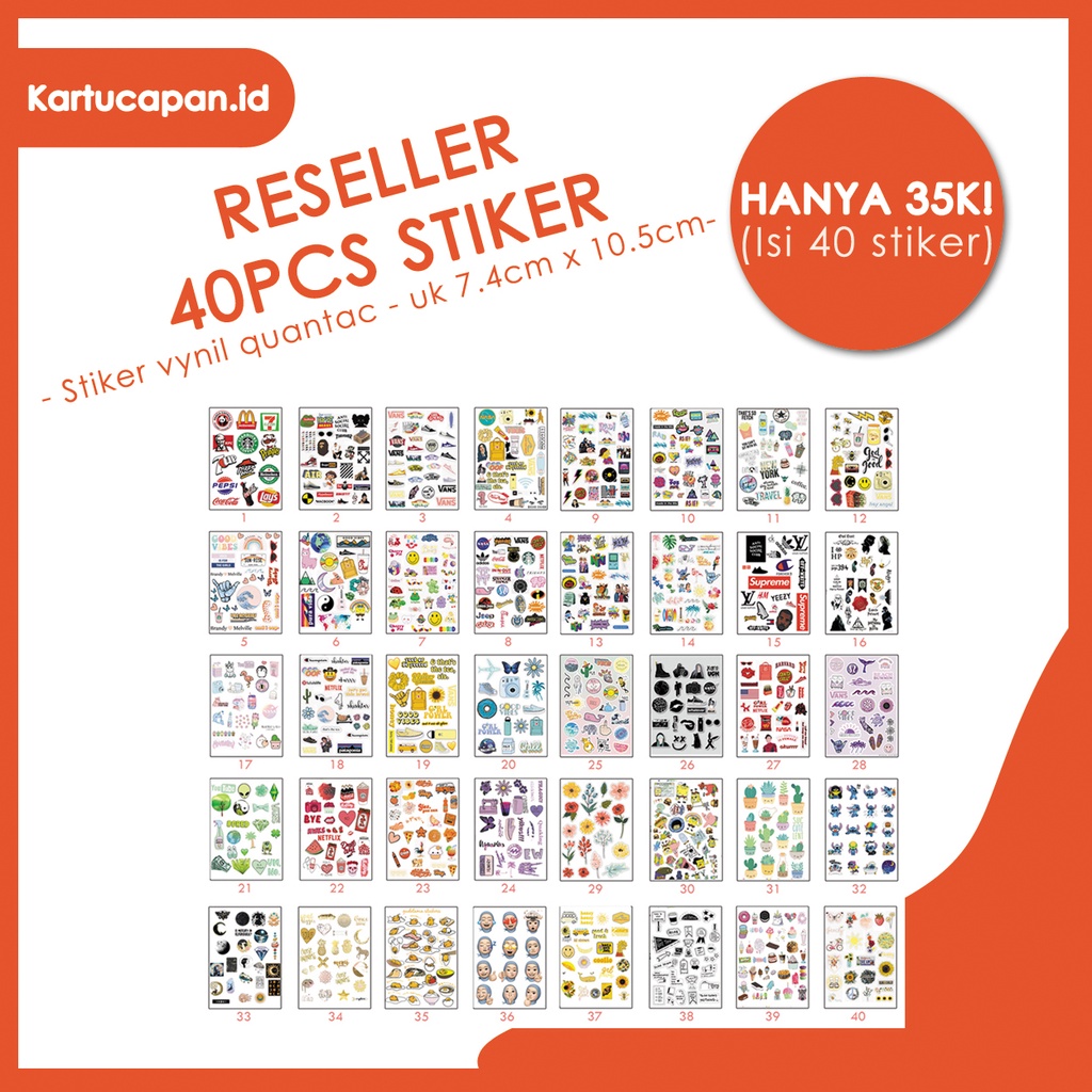 

[ PAKET 40 STIKER ] STIKER AESTHETIC/ STIKER TUMBLR