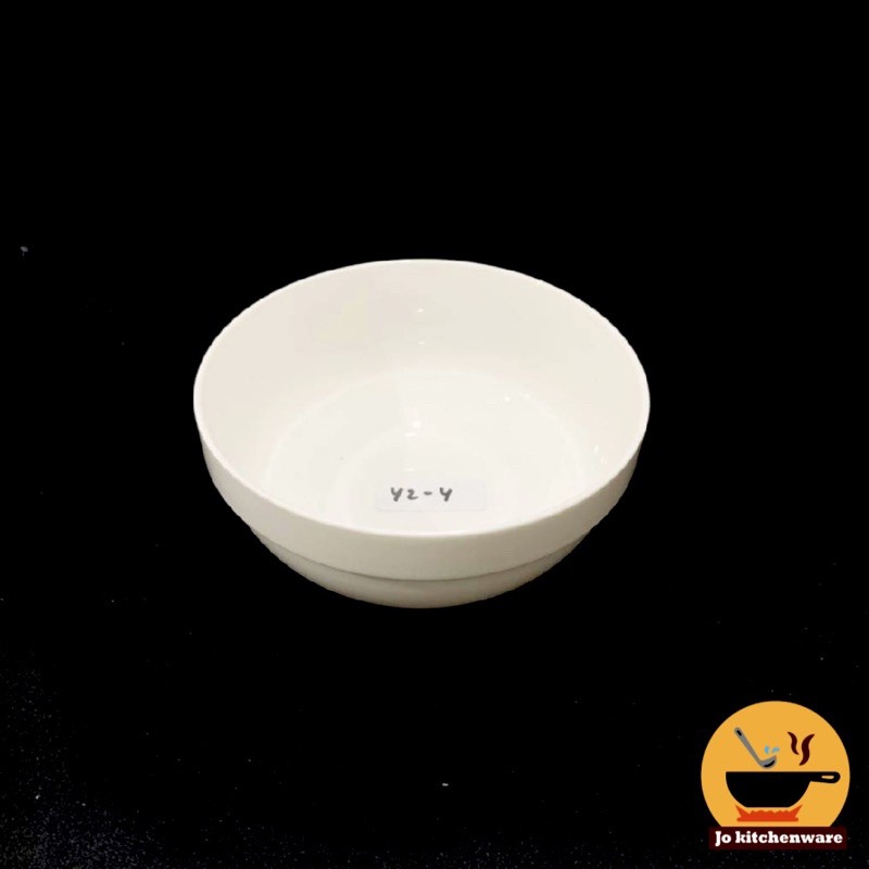 Mangkok keramik serbaguna pinggir kecil putih polos tebal / 13 cm / 5” /  set 3 pcs 42-2