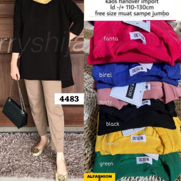 Tidak Diragukan.. silmi tunik kaos alfashion tunik polos tunik import long tunik baju atasan wanita 
